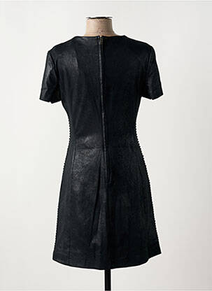 Robe courte fermeture zippée au dos manches courtes noir GUESS femme