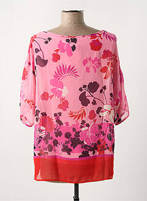 Blouse légère et transparente manches 3/4 rose BETTY BARCLAY femme