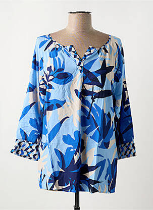 Tunique manches longues col v bleu BETTY BARCLAY femme