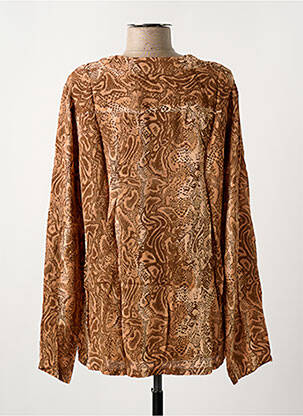 Blouse manches longues manches longues marron SCOTCH & SODA femme
