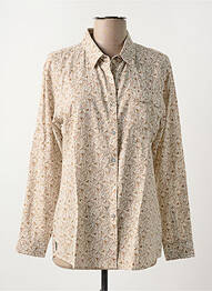 Chemisier coupe cintrée manches longues beige NUMEROLOGIE femme