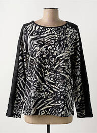 Sweat-shirt maille semi-opaque manches longues noir BETTY BARCLAY femme