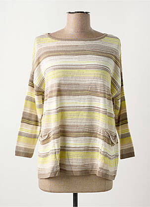 Pull col bateau manches 3/4 marron BETTY BARCLAY femme