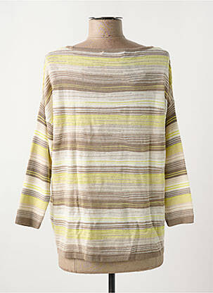 Pull col bateau manches 3/4 marron BETTY BARCLAY femme