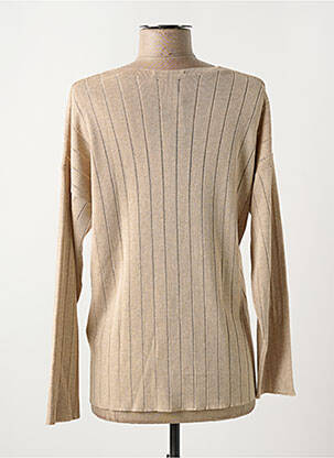 Pull tissage chiné manches longues marron ESCORPION femme