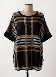 Pull tunique stretch manches courtes noir BETTY BARCLAY femme