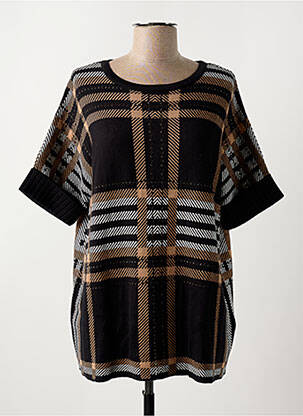 Pull tunique stretch manches courtes noir BETTY BARCLAY femme