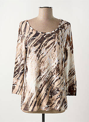 T-shirt manches 3/4 manches 3/4 marron BETTY BARCLAY femme
