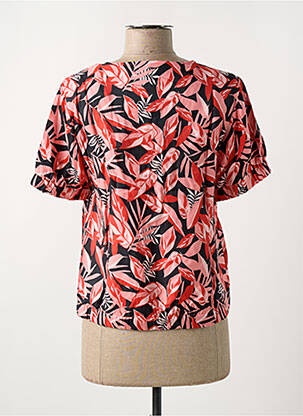 Blouse tissage popeline manches courtes rose I.CODE (By IKKS) femme