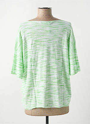 Pull tissage chiné manches courtes vert ESCORPION femme