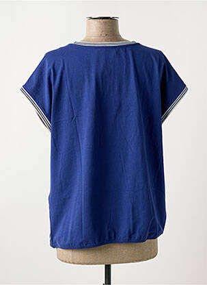 T-shirt sérigraphie avec strass manches courtes bleu BETTY BARCLAY femme