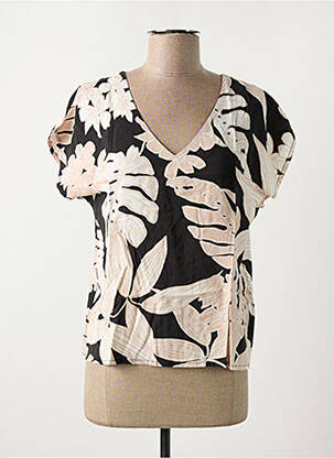 Blouse manches courtes manches courtes noir LA FEE MARABOUTEE femme