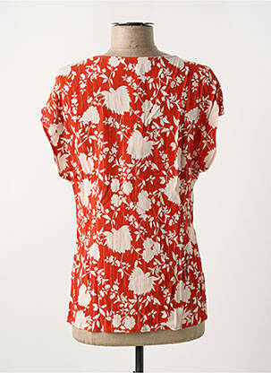 Blouse imprimé fleurs manches courtes orange SUD EXPRESS femme