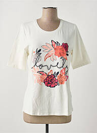 T-shirt sérigraphie avec strass manches courtes beige BETTY BARCLAY femme