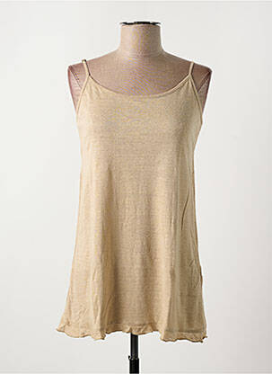 Top manches bretelles ajustables fines bretelles beige DEAUVILLE & ARMOR-LUX femme