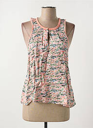 Top imprimé fantaisie sans manche orange SCOTCH & SODA femme