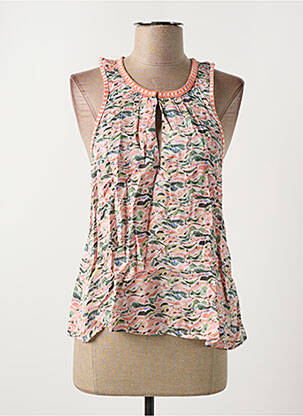Top imprimé fantaisie sans manche orange SCOTCH & SODA femme