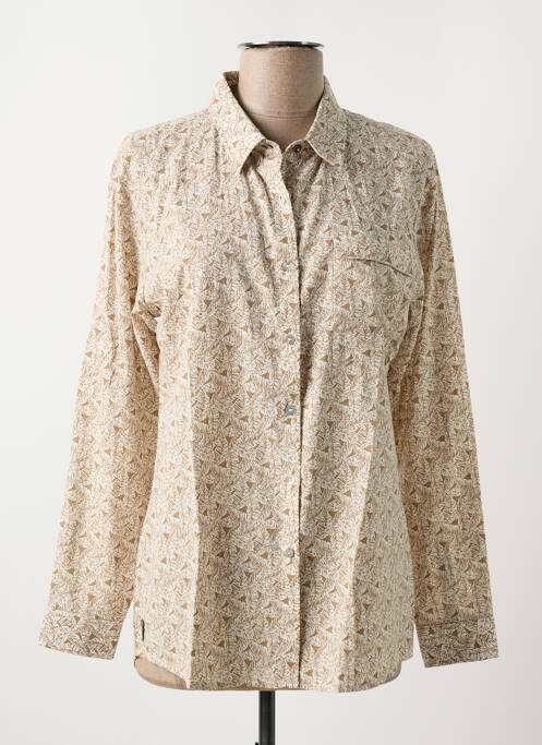 Chemisier coupe cintrée manches longues beige NUMEROLOGIE femme