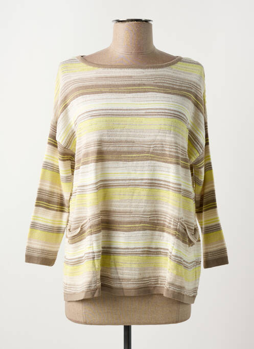 Pull col bateau manches 3/4 marron BETTY BARCLAY femme