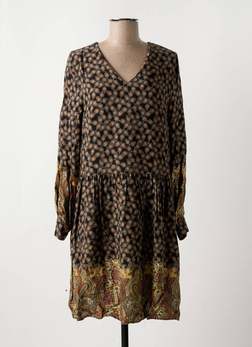 Robe mi-longue noir LA FEE MARABOUTEE pour femme