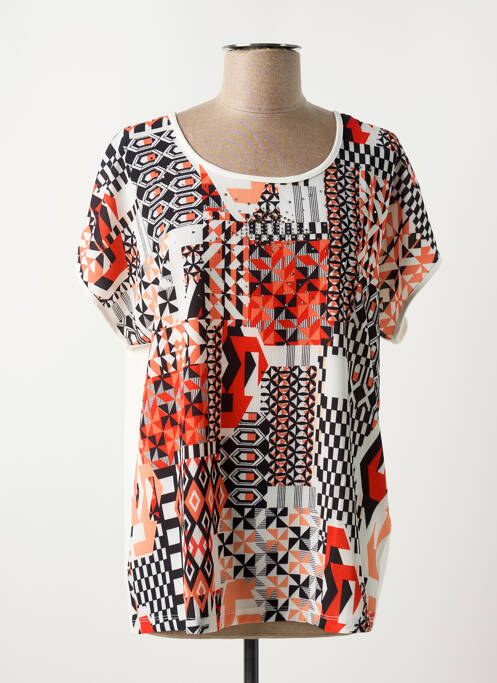 T-shirt orange CHRISTINE LAURE pour femme