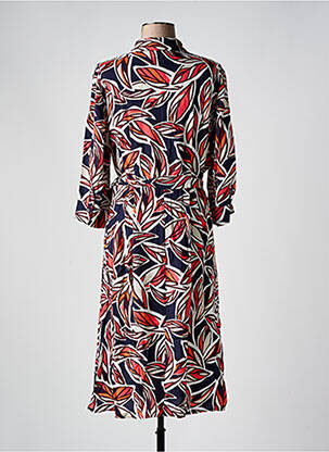 Robe mi-longue imprimé fleurs manches longues bleu BETTY BARCLAY femme