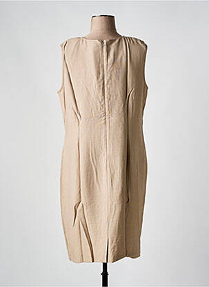 Robe mi-longue sans manche sans manche marron CHRISTINE LAURE femme