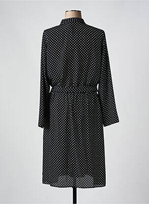Robe mi-longue coupe fluide manches longues noir LA FEE MARABOUTEE femme