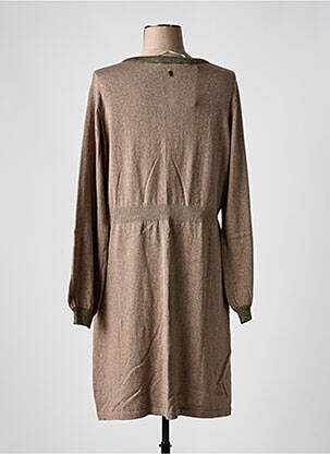 Robe mi-longue manches longues manches longues marron DIPLODOCUS femme
