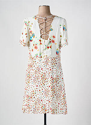 Robe courte manches courtes manches courtes blanc I.CODE (By IKKS) femme