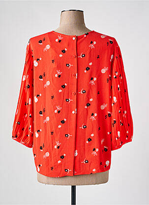 Blouse imprimé fantaisie manches 3/4 orange I.CODE (By IKKS) femme
