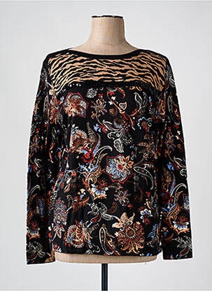 Pull col bateau manches longues noir BETTY BARCLAY femme