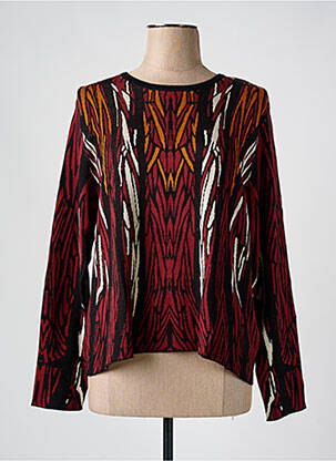 Pull coupe cintrée manches longues rouge ESCORPION femme