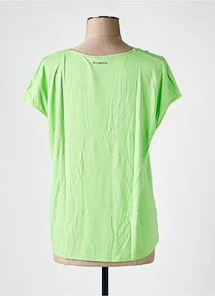 T-shirt col v manches courtes vert ESCORPION femme