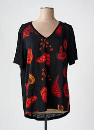 T-shirt imprimé fantaisie manches courtes noir SCOTCH & SODA femme