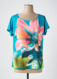 T-shirt stretch manches courtes bleu ESCORPION femme