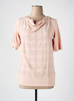 T-shirt stretch manches courtes rose BETTY BARCLAY femme