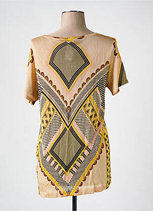 Pull coupe cintrée manches courtes beige ESCORPION femme