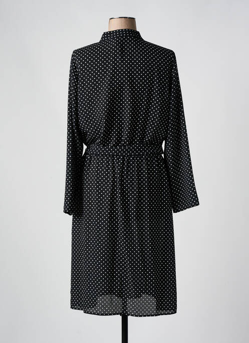 Robe mi-longue coupe fluide manches longues noir LA FEE MARABOUTEE femme