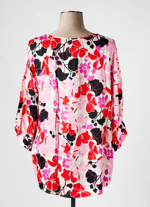 Blouse tissage popeline manches 3/4 rouge BETTY BARCLAY femme