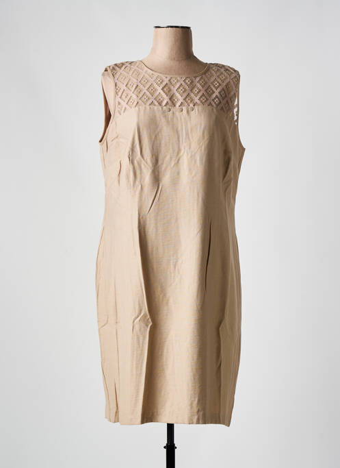 Robe mi-longue marron CHRISTINE LAURE pour femme