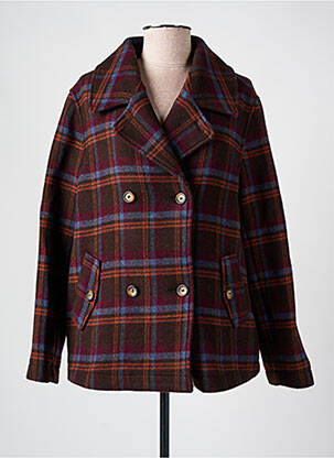 Manteau court coupe droite sans capuche rouge DEAUVILLE femme