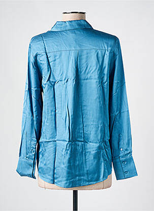 Chemisier coupe droite manches longues bleu SUD EXPRESS femme