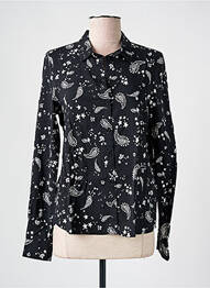 Chemisier coupe cintrée manches longues noir I.CODE (By IKKS) femme