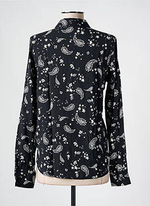 Chemisier coupe cintrée manches longues noir I.CODE (By IKKS) femme