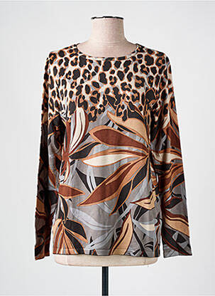 Pull coupe droite manches longues marron BETTY BARCLAY femme