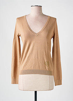 Pull coupe cintrée manches longues marron LIU JO femme