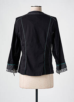 Veste chic col rond noir CHRISTINE LAURE femme