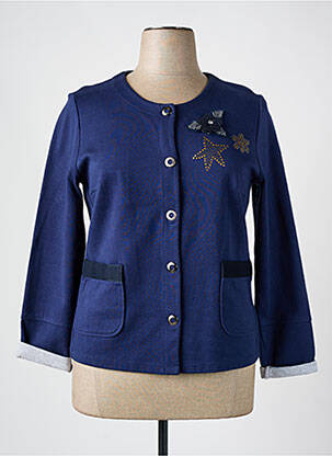 Veste casual col rond bleu BETTY BARCLAY femme