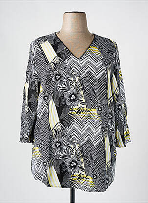 Blouse imprimé fantaisie manches 3/4 noir BETTY BARCLAY femme